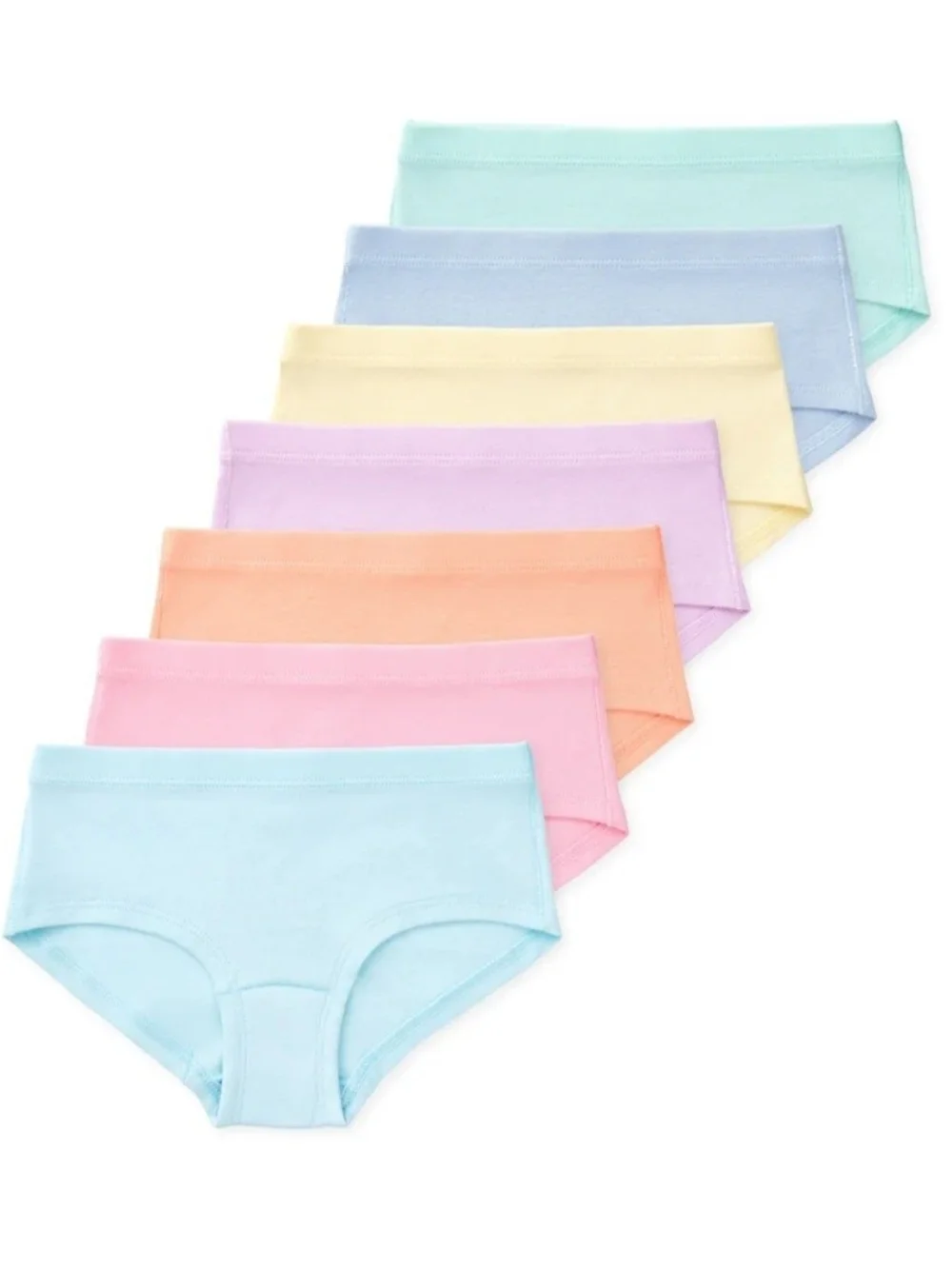 Lucky + Me Girls Pastel Cotton Briefs - 7 Pack